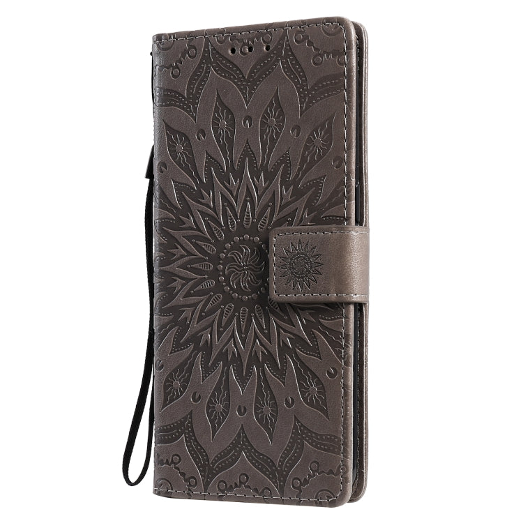 For OPPO F17 Pro / Reno4 Lite Sun Embossing Pattern Horizontal Flip Leather Case with Card Slot & Holder & Wallet & Lanyard