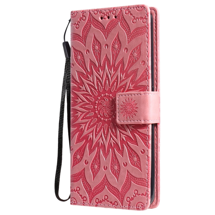 For OPPO Realme 7 Pro Sun Embossing Pattern Horizontal Flip Leather Case with Card Slot & Holder & Wallet & Lanyard