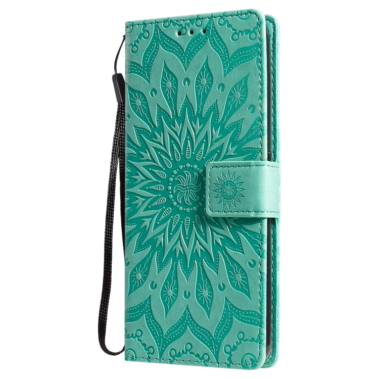 For OPPO Realme 7 Pro Sun Embossing Pattern Horizontal Flip Leather Case with Card Slot & Holder & Wallet & Lanyard