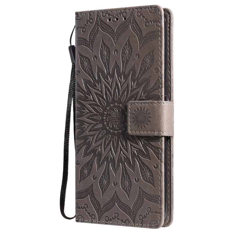 For OPPO Realme 7 Pro Sun Embossing Pattern Horizontal Flip Leather Case with Card Slot & Holder & Wallet & Lanyard