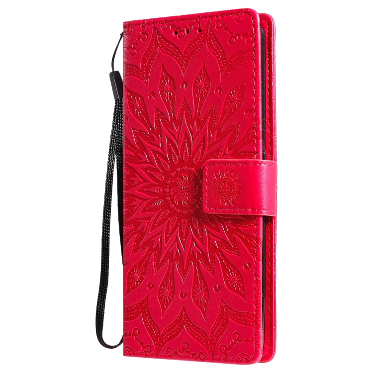 For OPPO Realme 7 Pro Sun Embossing Pattern Horizontal Flip Leather Case with Card Slot & Holder & Wallet & Lanyard