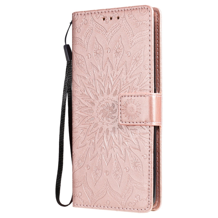 For OPPO Realme 7 Pro Sun Embossing Pattern Horizontal Flip Leather Case with Card Slot & Holder & Wallet & Lanyard