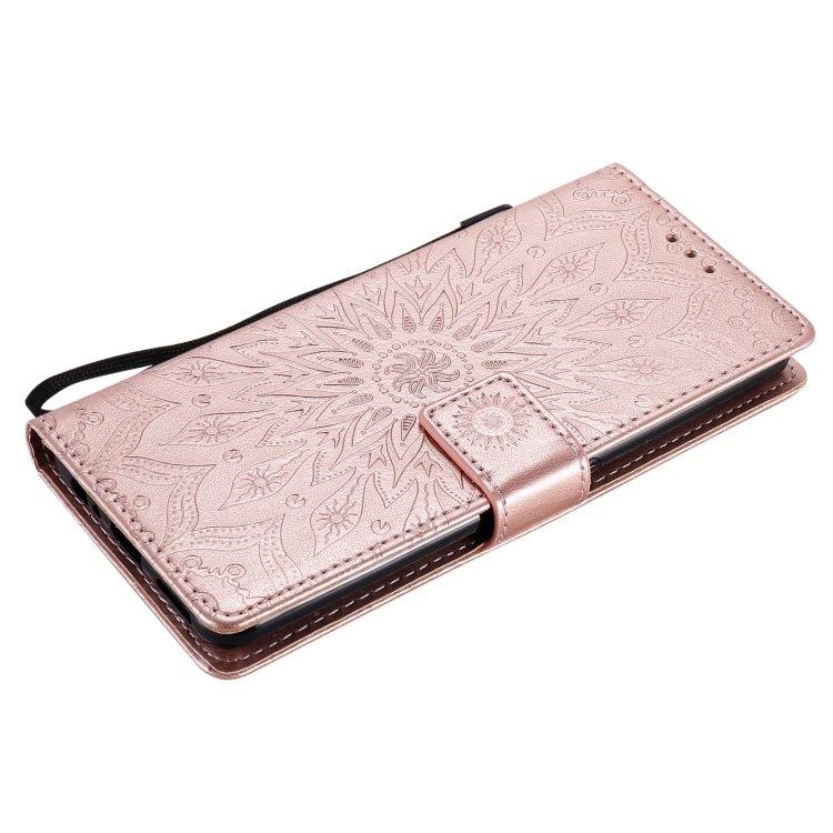 For OPPO Realme 7 Pro Sun Embossing Pattern Horizontal Flip Leather Case with Card Slot & Holder & Wallet & Lanyard