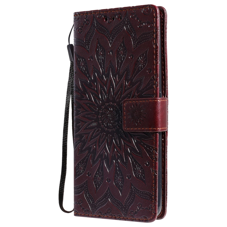 For OPPO Realme 7 Pro Sun Embossing Pattern Horizontal Flip Leather Case with Card Slot & Holder & Wallet & Lanyard