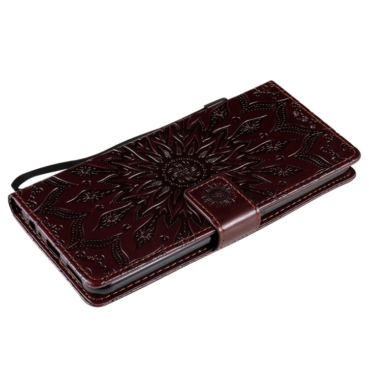 For OPPO Realme 7 Pro Sun Embossing Pattern Horizontal Flip Leather Case with Card Slot & Holder & Wallet & Lanyard