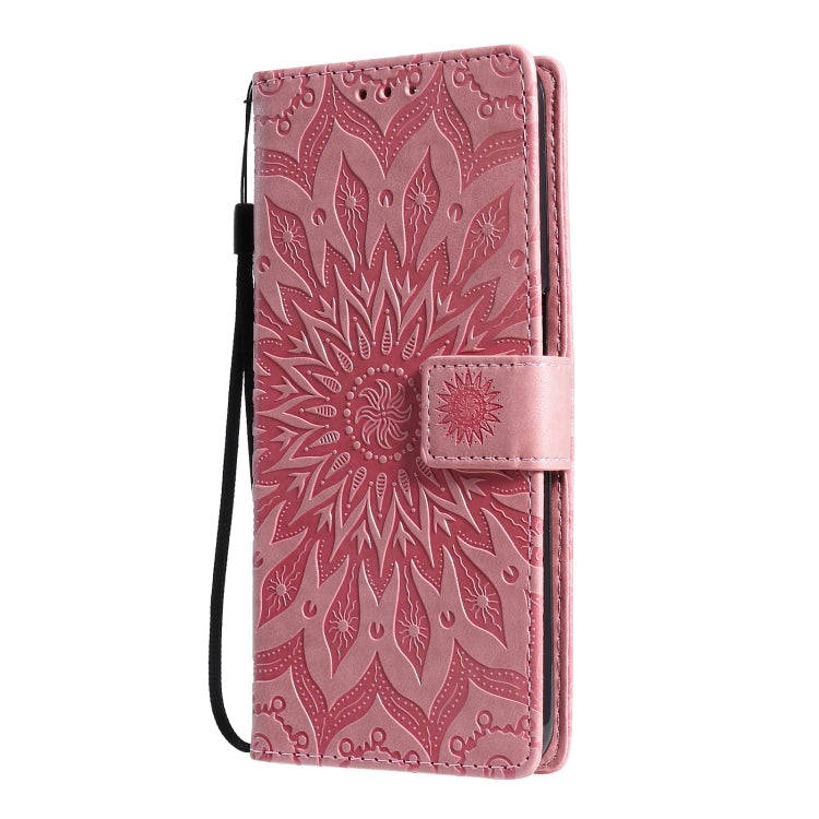 For OPPO Realme 7 Sun Embossing Pattern Horizontal Flip Leather Case with Card Slot & Holder & Wallet & Lanyard