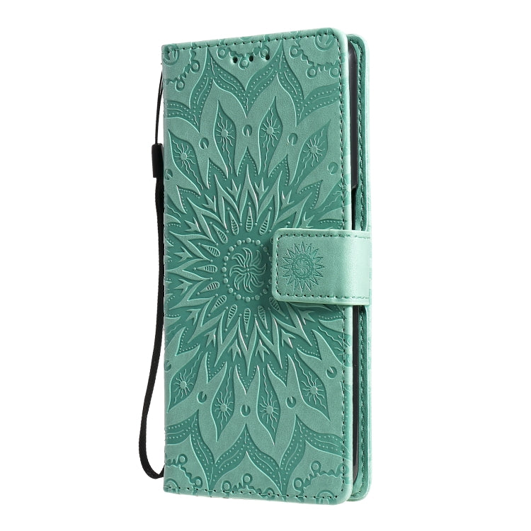 For OPPO Realme 7 Sun Embossing Pattern Horizontal Flip Leather Case with Card Slot & Holder & Wallet & Lanyard