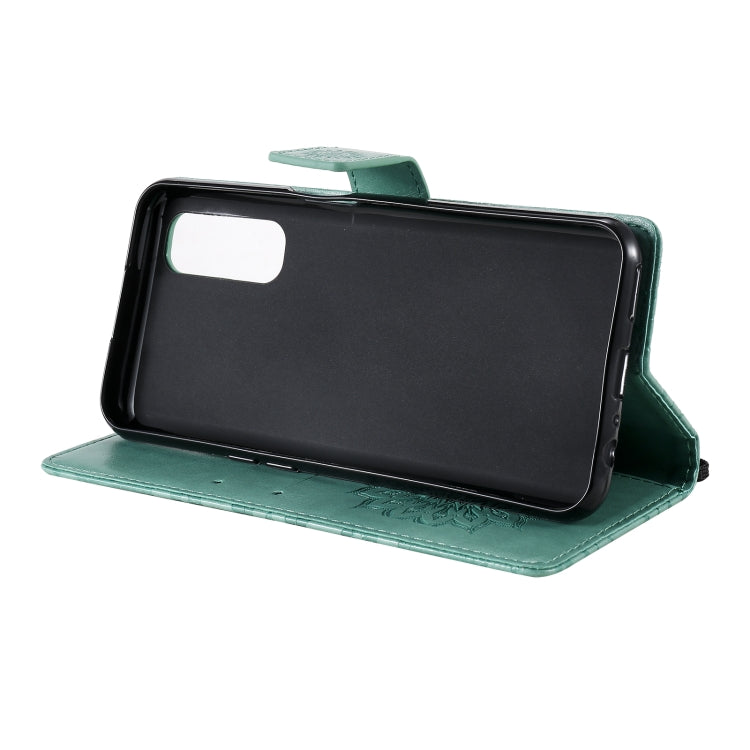 For OPPO Realme 7 Sun Embossing Pattern Horizontal Flip Leather Case with Card Slot & Holder & Wallet & Lanyard