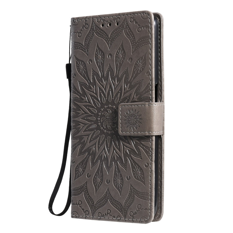 For OPPO Realme 7 Sun Embossing Pattern Horizontal Flip Leather Case with Card Slot & Holder & Wallet & Lanyard