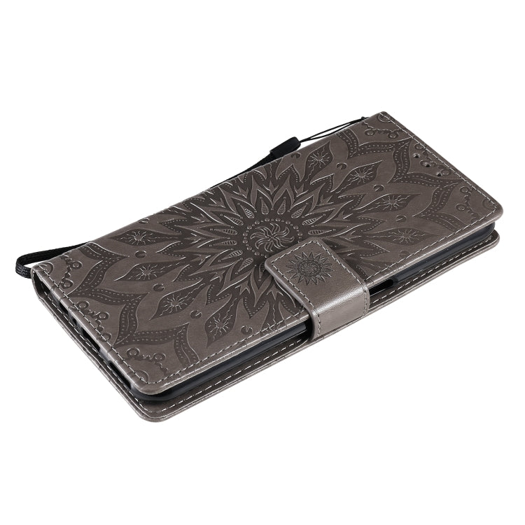 For OPPO Realme 7 Sun Embossing Pattern Horizontal Flip Leather Case with Card Slot & Holder & Wallet & Lanyard