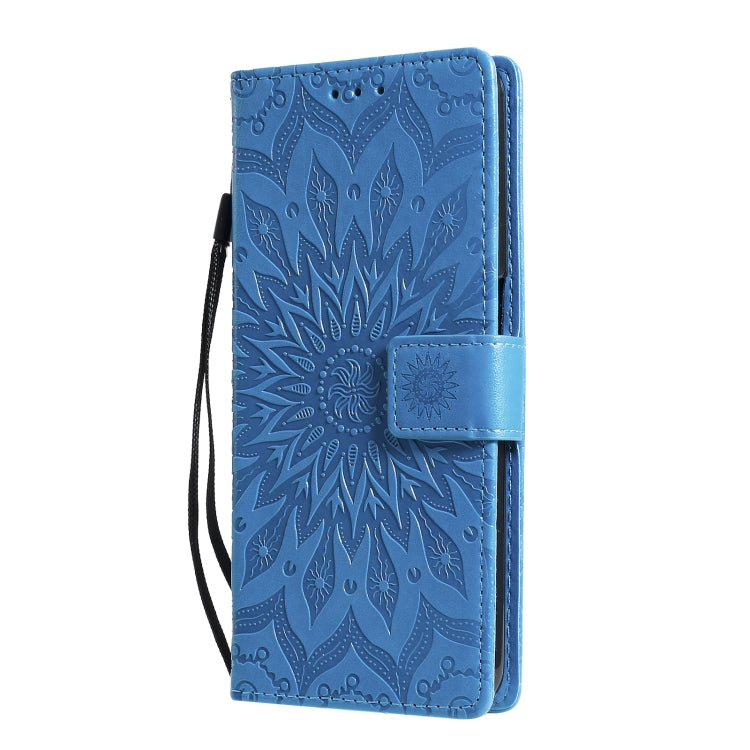 For OPPO Realme 7 Sun Embossing Pattern Horizontal Flip Leather Case with Card Slot & Holder & Wallet & Lanyard