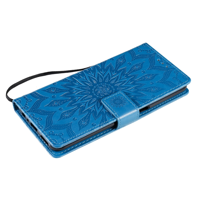 For OPPO Realme 7 Sun Embossing Pattern Horizontal Flip Leather Case with Card Slot & Holder & Wallet & Lanyard