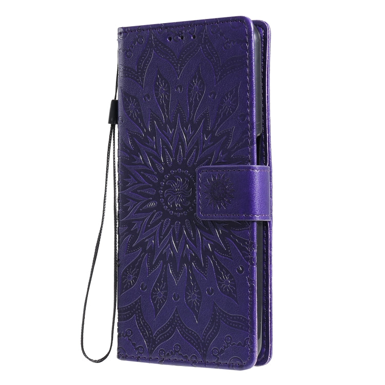 For OPPO Realme 7 Sun Embossing Pattern Horizontal Flip Leather Case with Card Slot & Holder & Wallet & Lanyard