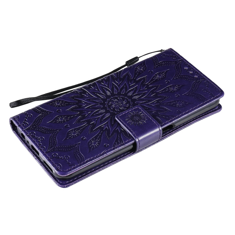 For OPPO Realme 7 Sun Embossing Pattern Horizontal Flip Leather Case with Card Slot & Holder & Wallet & Lanyard