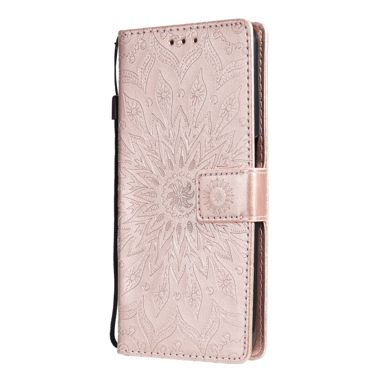 For OPPO Realme 7 Sun Embossing Pattern Horizontal Flip Leather Case with Card Slot & Holder & Wallet & Lanyard