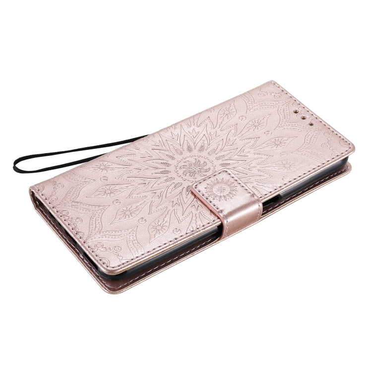 For OPPO Realme 7 Sun Embossing Pattern Horizontal Flip Leather Case with Card Slot & Holder & Wallet & Lanyard