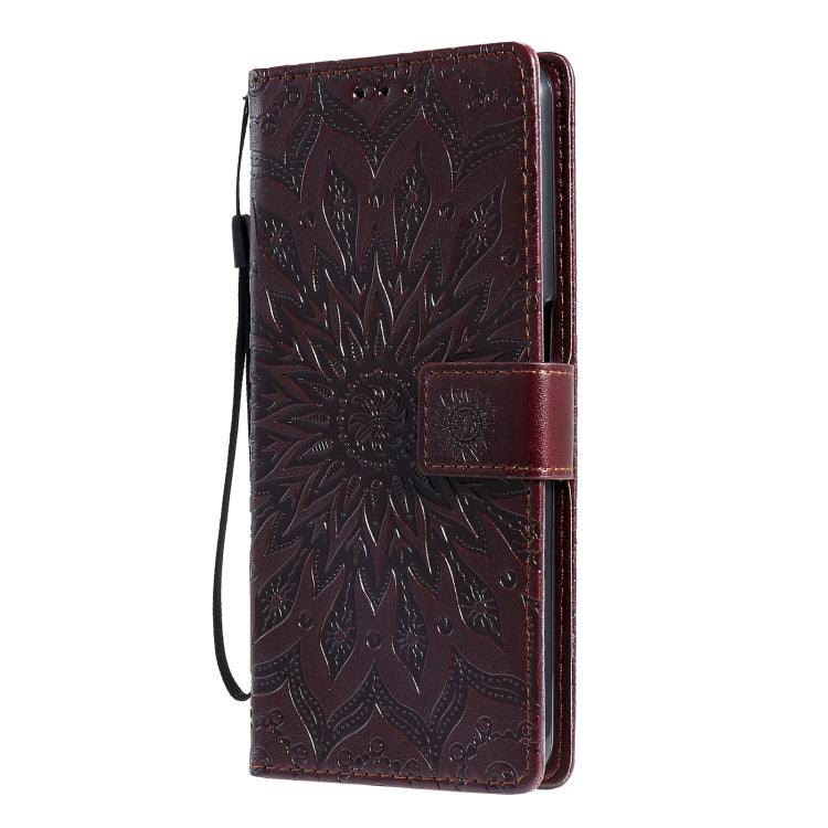 For OPPO Realme 7 Sun Embossing Pattern Horizontal Flip Leather Case with Card Slot & Holder & Wallet & Lanyard