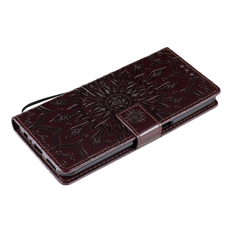 For OPPO Realme 7 Sun Embossing Pattern Horizontal Flip Leather Case with Card Slot & Holder & Wallet & Lanyard