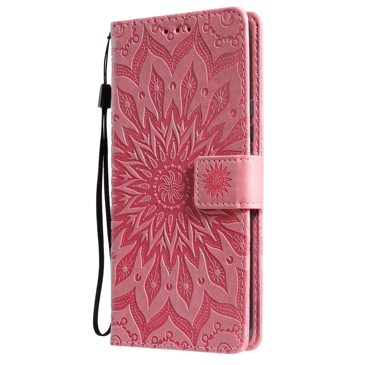 For OPPO Realme 7i / C17 Sun Embossing Pattern Horizontal Flip Leather Case with Card Slot & Holder & Wallet & Lanyard