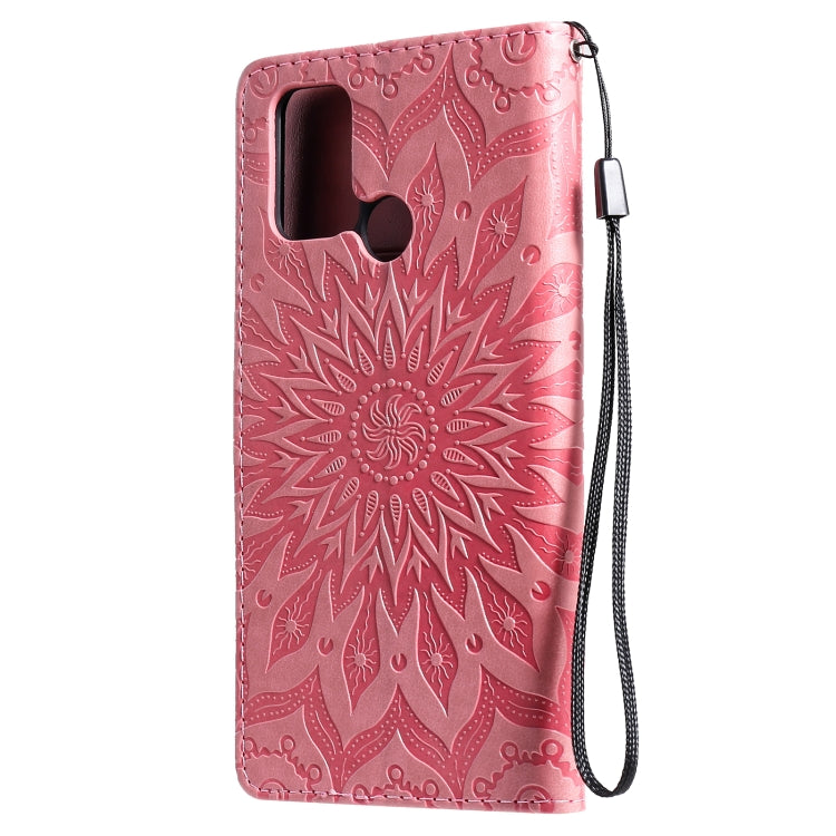 For OPPO Realme 7i / C17 Sun Embossing Pattern Horizontal Flip Leather Case with Card Slot & Holder & Wallet & Lanyard