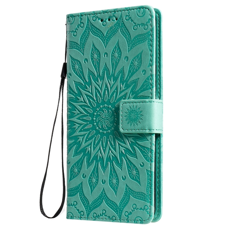 For OPPO Realme 7i / C17 Sun Embossing Pattern Horizontal Flip Leather Case with Card Slot & Holder & Wallet & Lanyard