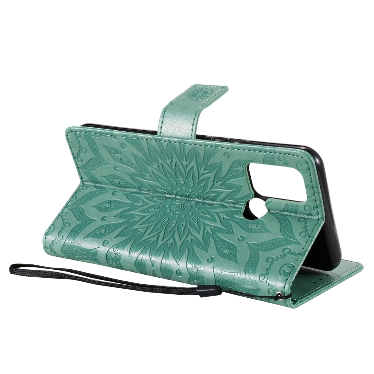 For OPPO Realme 7i / C17 Sun Embossing Pattern Horizontal Flip Leather Case with Card Slot & Holder & Wallet & Lanyard