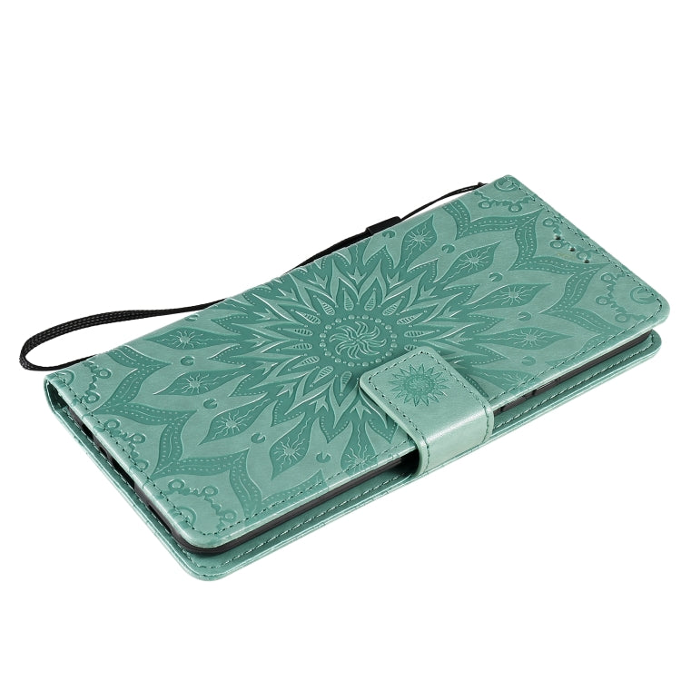 For OPPO Realme 7i / C17 Sun Embossing Pattern Horizontal Flip Leather Case with Card Slot & Holder & Wallet & Lanyard