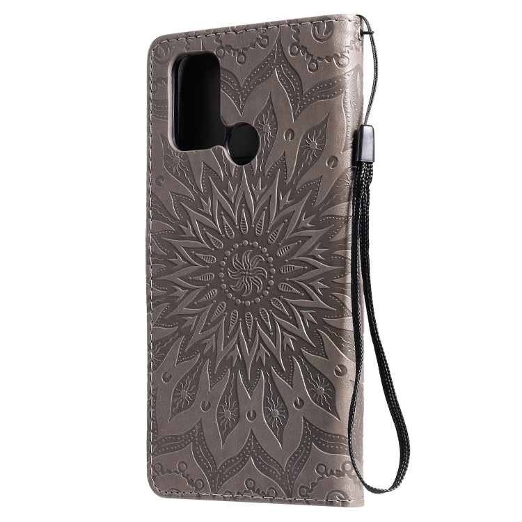 For OPPO Realme 7i / C17 Sun Embossing Pattern Horizontal Flip Leather Case with Card Slot & Holder & Wallet & Lanyard