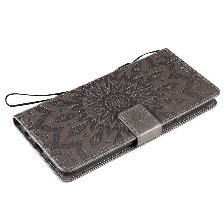 For OPPO Realme 7i / C17 Sun Embossing Pattern Horizontal Flip Leather Case with Card Slot & Holder & Wallet & Lanyard