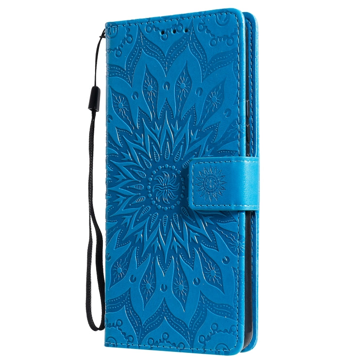 For OPPO Realme 7i / C17 Sun Embossing Pattern Horizontal Flip Leather Case with Card Slot & Holder & Wallet & Lanyard