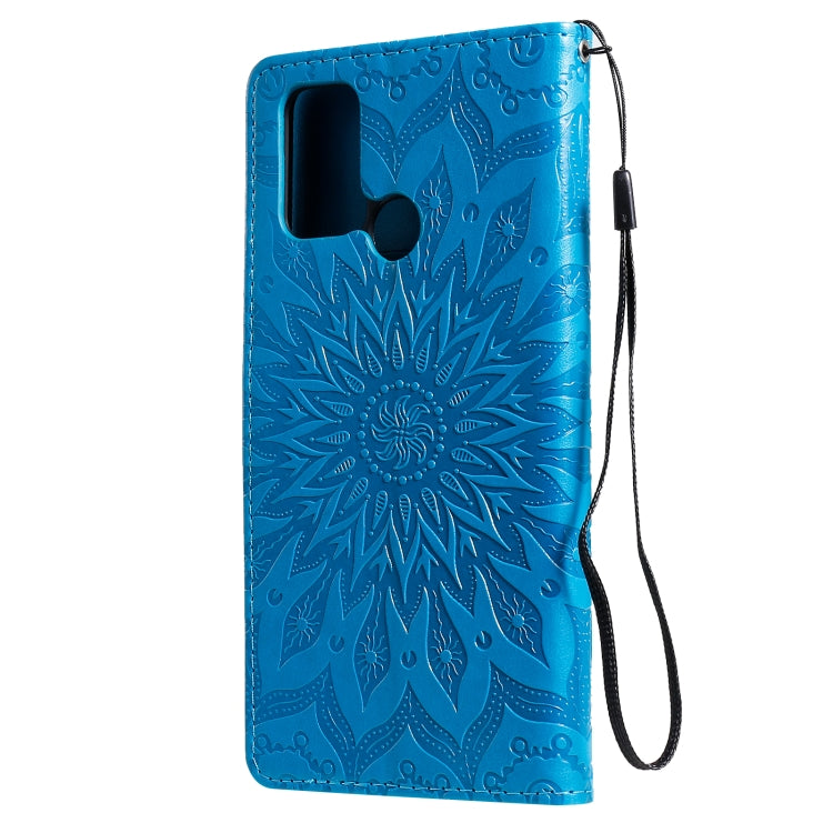 For OPPO Realme 7i / C17 Sun Embossing Pattern Horizontal Flip Leather Case with Card Slot & Holder & Wallet & Lanyard