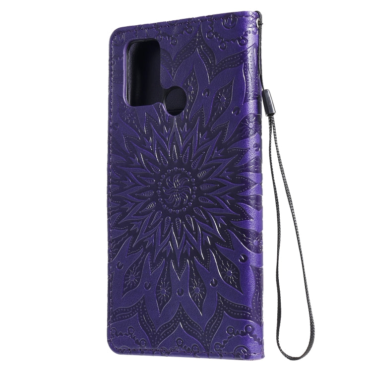 For OPPO Realme 7i / C17 Sun Embossing Pattern Horizontal Flip Leather Case with Card Slot & Holder & Wallet & Lanyard