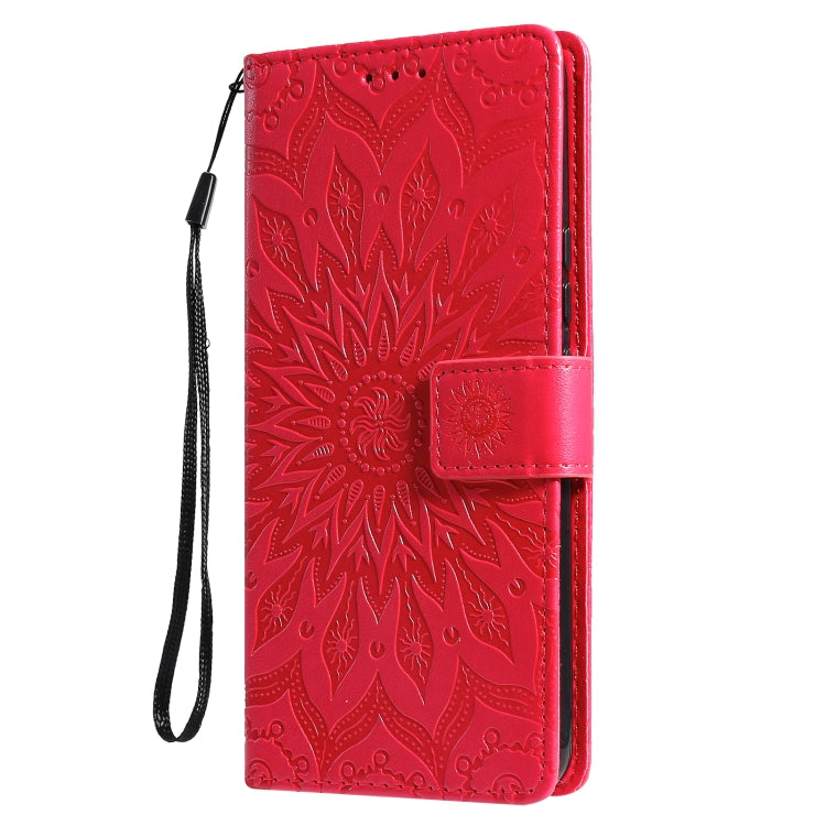 For OPPO Realme 7i / C17 Sun Embossing Pattern Horizontal Flip Leather Case with Card Slot & Holder & Wallet & Lanyard