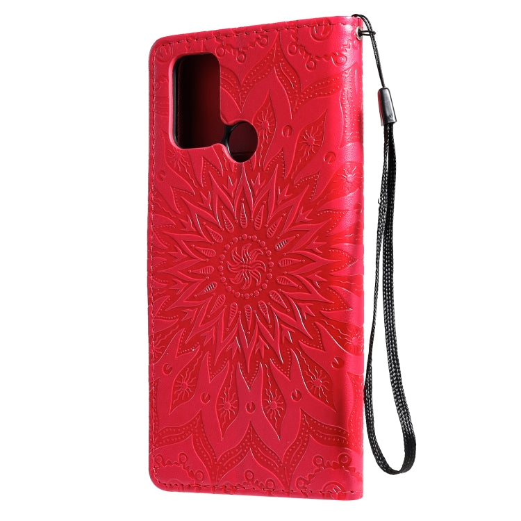 For OPPO Realme 7i / C17 Sun Embossing Pattern Horizontal Flip Leather Case with Card Slot & Holder & Wallet & Lanyard