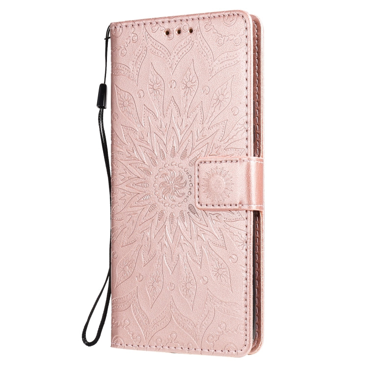 For OPPO Realme 7i / C17 Sun Embossing Pattern Horizontal Flip Leather Case with Card Slot & Holder & Wallet & Lanyard