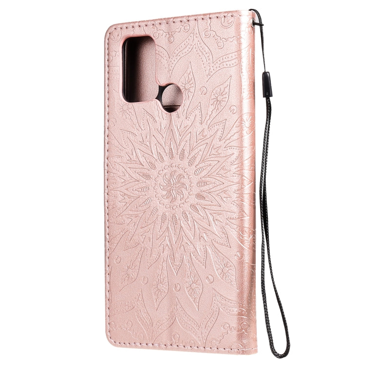 For OPPO Realme 7i / C17 Sun Embossing Pattern Horizontal Flip Leather Case with Card Slot & Holder & Wallet & Lanyard