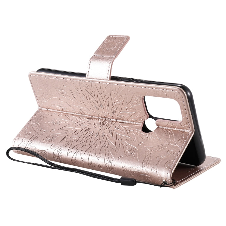 For OPPO Realme 7i / C17 Sun Embossing Pattern Horizontal Flip Leather Case with Card Slot & Holder & Wallet & Lanyard