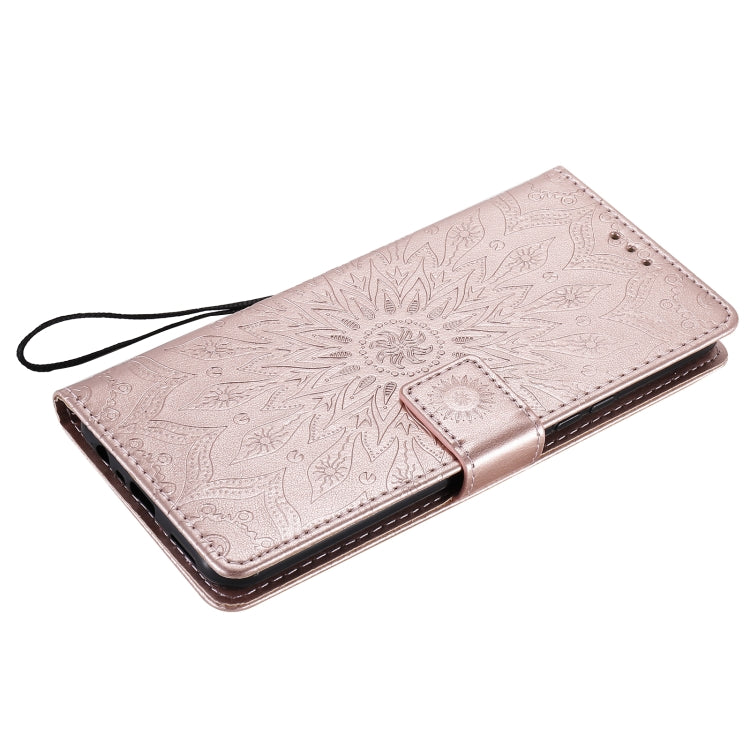 For OPPO Realme 7i / C17 Sun Embossing Pattern Horizontal Flip Leather Case with Card Slot & Holder & Wallet & Lanyard