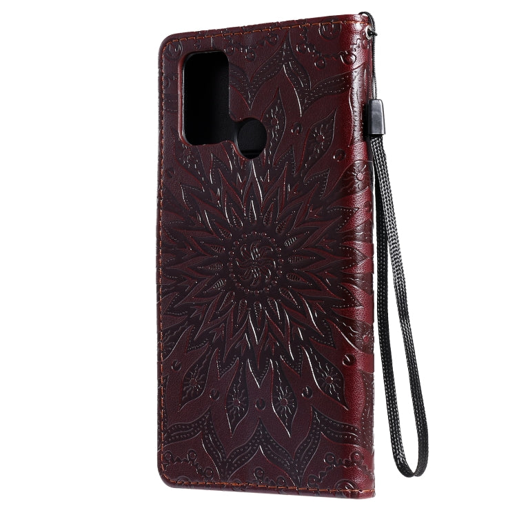 For OPPO Realme 7i / C17 Sun Embossing Pattern Horizontal Flip Leather Case with Card Slot & Holder & Wallet & Lanyard