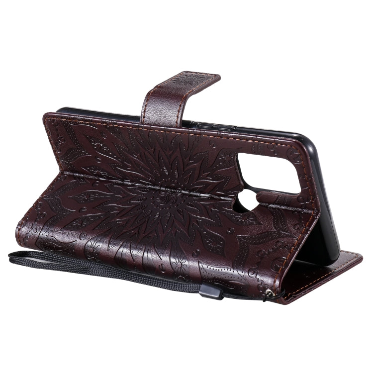 For OPPO Realme 7i / C17 Sun Embossing Pattern Horizontal Flip Leather Case with Card Slot & Holder & Wallet & Lanyard