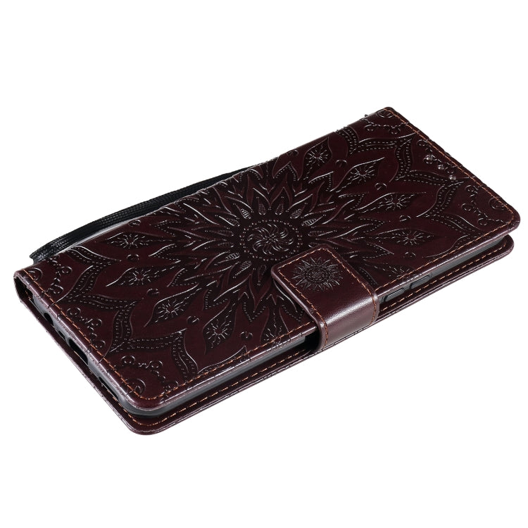 For OPPO Realme 7i / C17 Sun Embossing Pattern Horizontal Flip Leather Case with Card Slot & Holder & Wallet & Lanyard