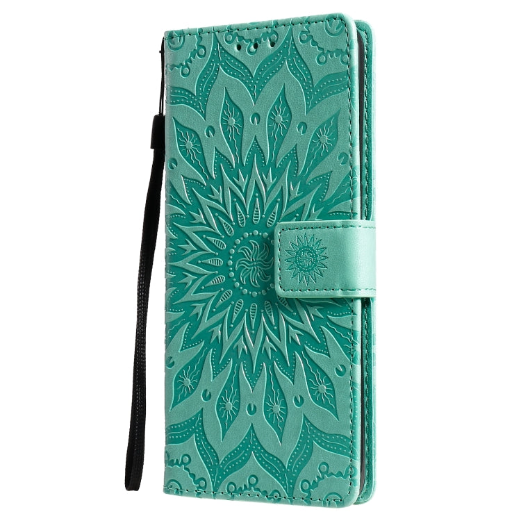 For OPPO Reno4 Pro 4G Sun Embossing Pattern Horizontal Flip Leather Case with Card Slot & Holder & Wallet & Lanyard