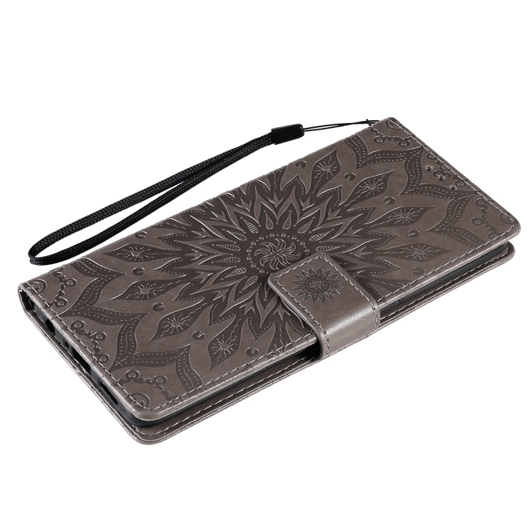 For OPPO Reno4 Pro 4G Sun Embossing Pattern Horizontal Flip Leather Case with Card Slot & Holder & Wallet & Lanyard