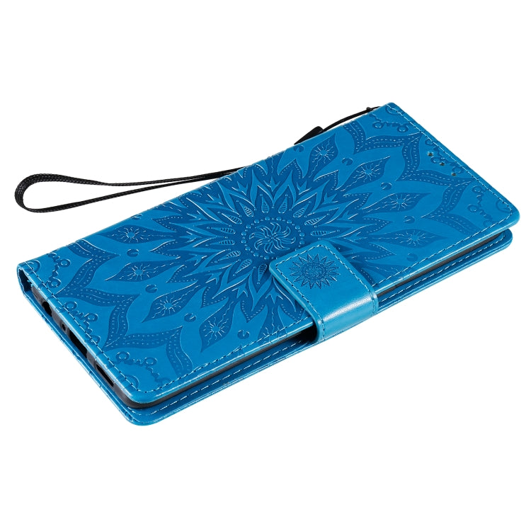 For OPPO Reno4 Pro 4G Sun Embossing Pattern Horizontal Flip Leather Case with Card Slot & Holder & Wallet & Lanyard