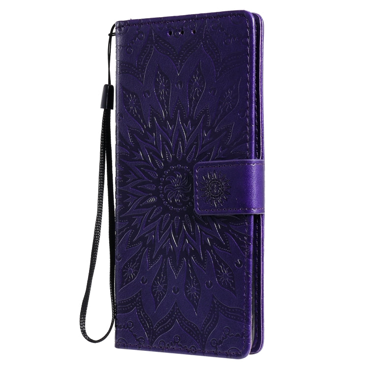 For OPPO Reno4 Pro 4G Sun Embossing Pattern Horizontal Flip Leather Case with Card Slot & Holder & Wallet & Lanyard