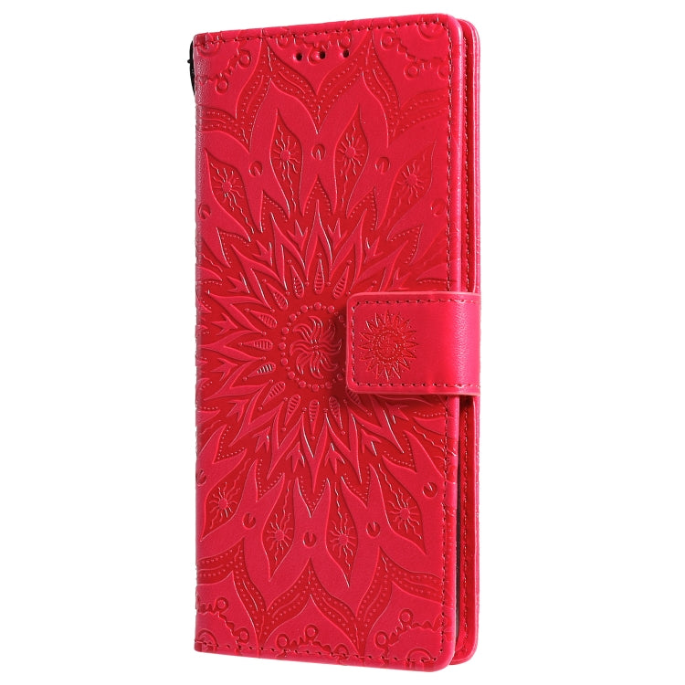 For OPPO Reno4 Pro 4G Sun Embossing Pattern Horizontal Flip Leather Case with Card Slot & Holder & Wallet & Lanyard