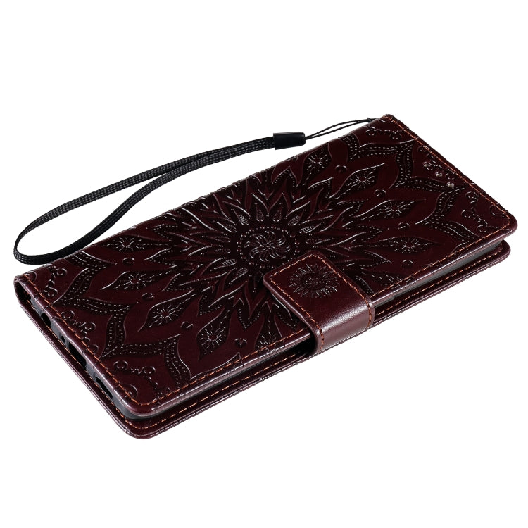 For OPPO Reno4 Pro 4G Sun Embossing Pattern Horizontal Flip Leather Case with Card Slot & Holder & Wallet & Lanyard