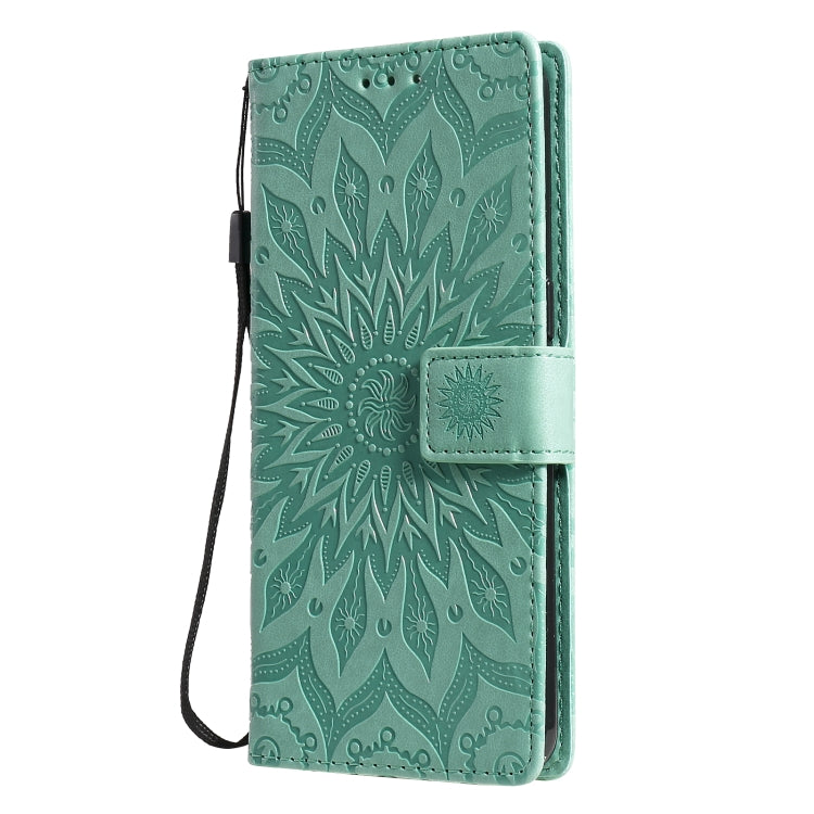 For OPPO Reno4 Sun Embossing Pattern Horizontal Flip Leather Case with Card Slot & Holder & Wallet & Lanyard