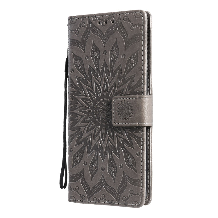For OPPO Reno4 Sun Embossing Pattern Horizontal Flip Leather Case with Card Slot & Holder & Wallet & Lanyard