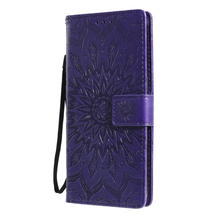 For OPPO Reno4 Sun Embossing Pattern Horizontal Flip Leather Case with Card Slot & Holder & Wallet & Lanyard